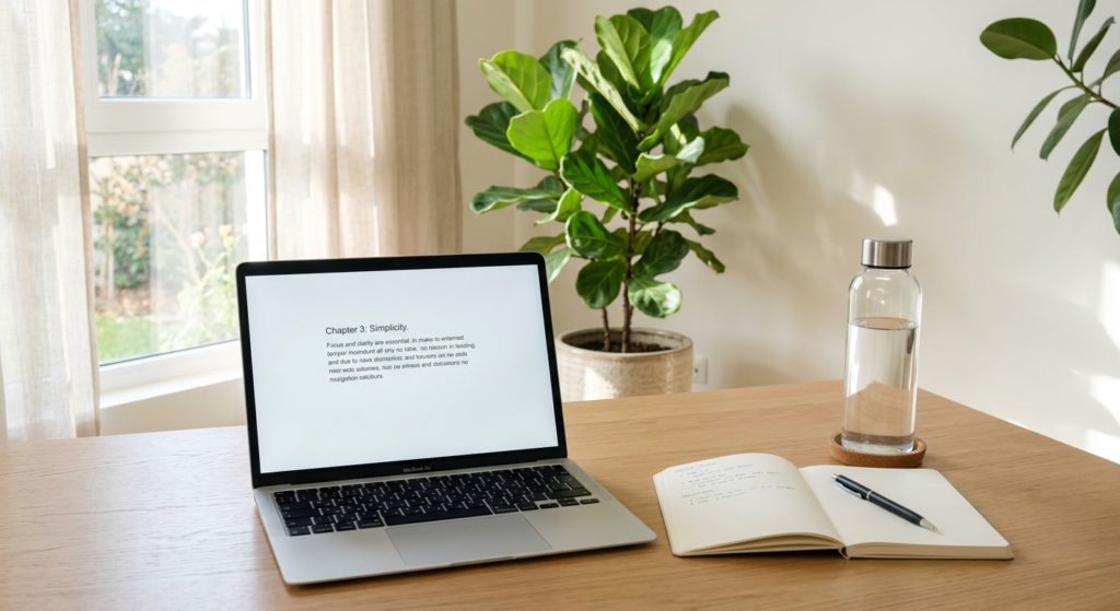 Flow state showing deep focus and productivity while working