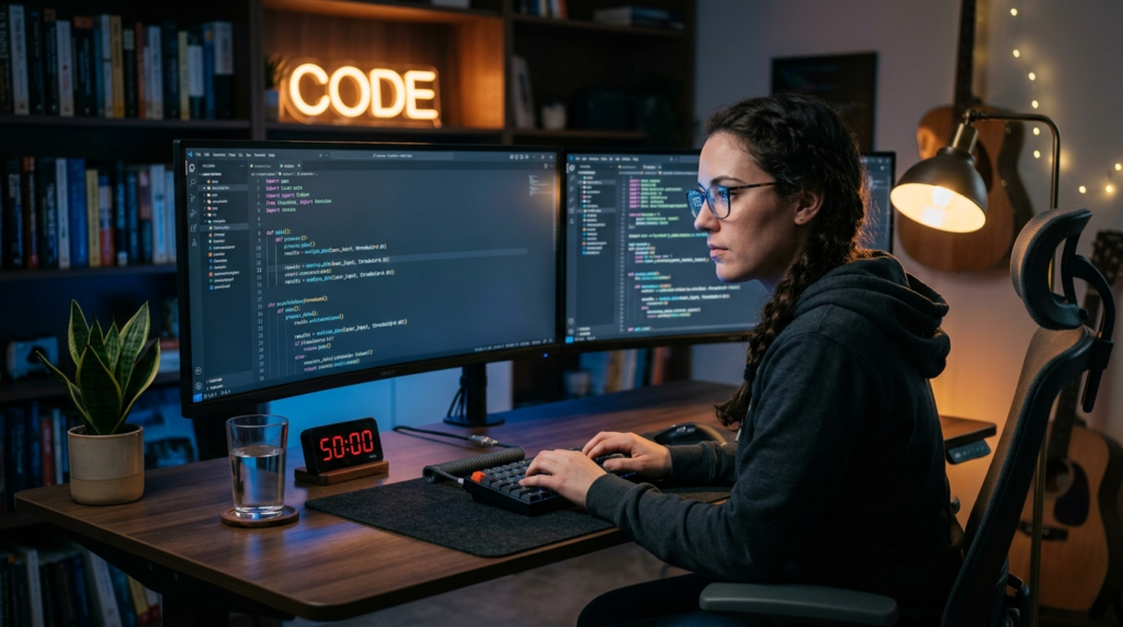 Pomodoro Technique for Programmers — Developer Coding With 50-Minute Focus Timer